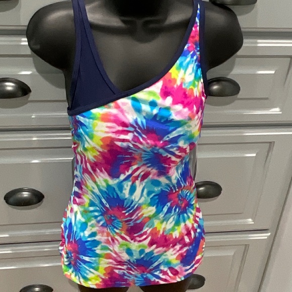 Free Country Watercolor Print Tankini Top, Size S, NWT - Picture 1 of 7